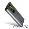 Зовнішній карман для накопичувачів AXAGON EEM2-SD2 USB-C 10Gbps - M.2 NVMe & SATA SSD DISPLAY box