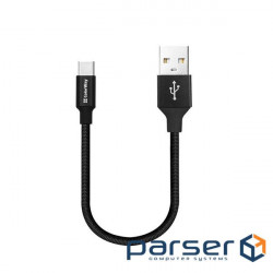 Date cable USB 2.0 AM to Type-C 0.25m black ColorWay (CW-CBUC048-BK)