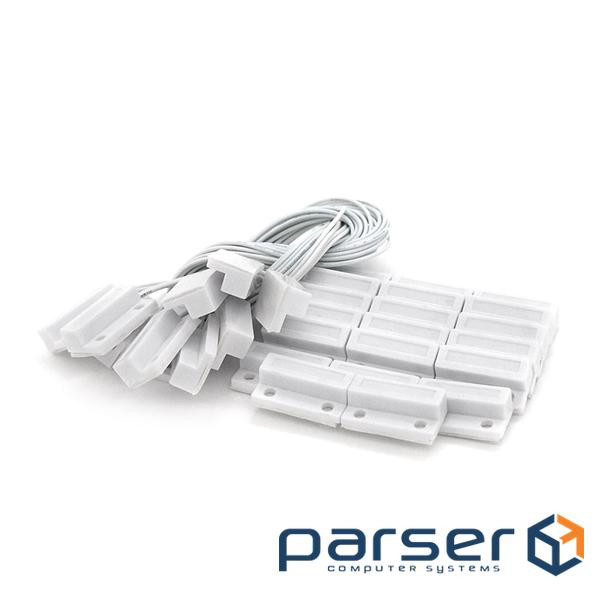 Датчик магнітоконтактний з проводом 30 см MC-38, 27*14*10 мм, пластик, білий (MC-38 B 27*14*10 мм) )