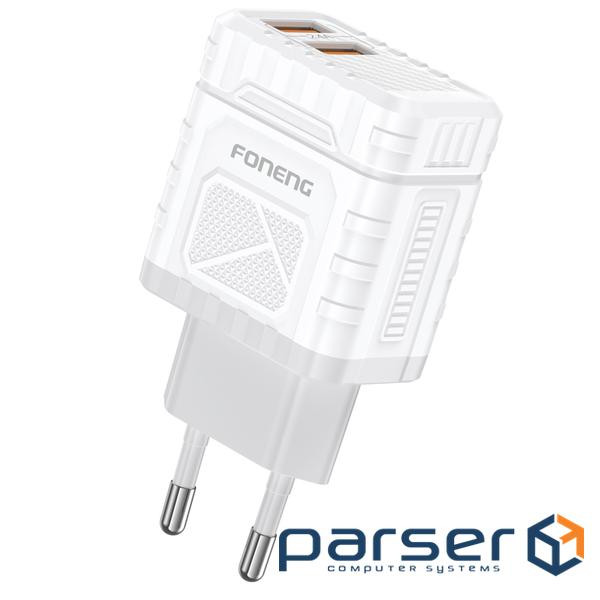 Зарядное устройство Foneng EU57 (2USBх2.4A) White (EU57-CH)
