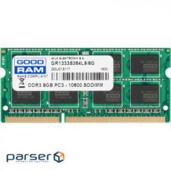 Оперативна пам'ять Goodram 8Gb DDR3 1333MHz sodimm GR1333S364L9/8G GOODRAM