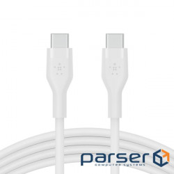 Date cable Belkin USB-C - USB-C, SILICONE, 2m, white (CAB009BT2MWH)