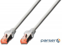 Patch cord DIGITUS CAT 6 S-FTP, 15м, AWG 27/ 7, LSZH, серый (DK-1644-150)