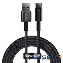 Кабель Baseus Tungsten Gold Fast Charging USB to Type-C 100W (2m) black (CAWJ000101)