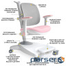 Дитяче крісло Mealux Supra Air Pink Grey (Y-108 KPG)