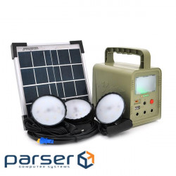 Портативный фонарь BRAZZERS BRPF-CF42 / 5, Solar panel 5W, LiFePO4 - 42Wh, DC: 3.2V, USB:: 1x5V / 2A
