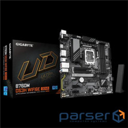 Материнська плата GIGABYTE B760M DS3H WF6E GEN5 s1700 B760 4xDDR5 M.2 Wi-Fi BT HDMI