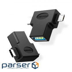 Adapter Vention USB 3.1 Type-C / USB 3.0 OTG AF / microUSB BM (CDIB0)