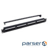 Патч-панель 19" 24xRJ-45 UTP cat.5e, 1U, with cable organizer Kingda (KD-PP07-UTP-C5e-24P)