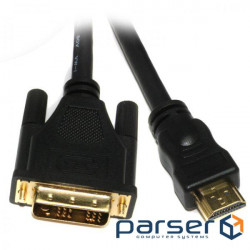 Multimedia cable HDMI to DVI 18+1pin M, 3.0m Viewcon (VD 066-3м.)