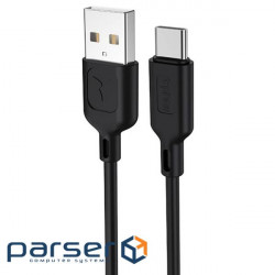 Дата кабель USB 2.0 AM to Type-C 1.2m Fast T-C829 Black T-Phox (T-C829 Black)