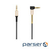 Аудіокабель HOCO UPA02 AUX Spring Audio cable Black (6957531025665)