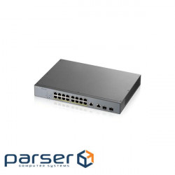 Network switch Cisco SG350X-48-K9-EU Тип - управляемый 3-го уровня, форм-фактор - в стойку, количество портов - 54, порты - SFP+, Gigabit Ethernet, комбинированный, возможность удаленного управления - управляемый, коммутационная способность - 176 Гбит/ с, размер таблицы МАС-адресов - 64000 Кб, корпус - Металический, 48x10/ 100/ 1000TX, 2хSFP+ ZyXel GS1350-18HP-EU0101F