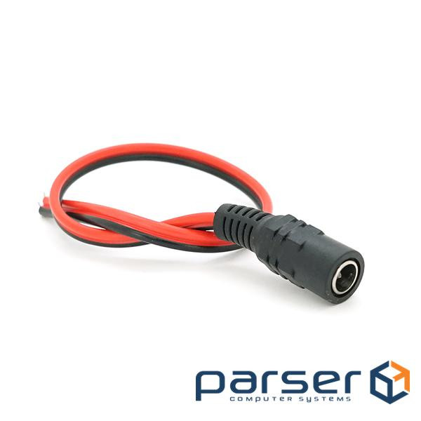 Роз&apos,єм живлення DC-F (D 5,5x2,5мм) => кабель довжиною 30см, Red / Black (YT-DC-F-30Bk)