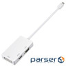 Адаптер FHD 1080p Mini DisplayPort - DVI/VGA/HDMI White (S0713)