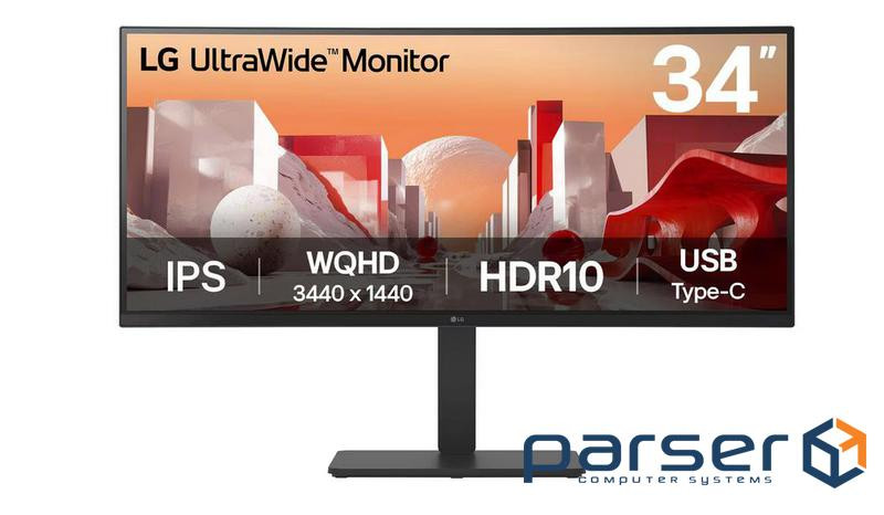 Монітор LG LCD 34BA75QE-B 34" black UltraWide (34BA75QE-B.AEU)