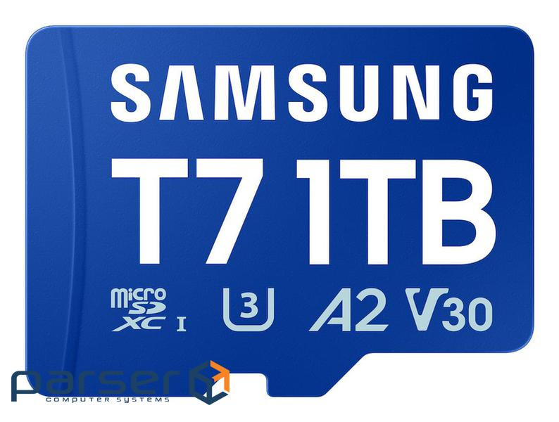 Карта памяті SAMSUNG MICRO SDXC T7 1TB, U3, V30, A2 до 170 Мб/с (MB-MB1T0T/WW)