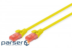 Патч-корд DIGITUS CAT 6 UTP, 1м, AWG 26/7, Cu, LSZH, жовтий (DK-1617-010/Y)
