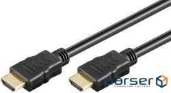Кабель монітора-сигнальний HDMI M/M 10.0m,HS+HEC+ARC 4K@30Hz D=7.3mm Gold,чорний (84.00.7149-1) (84.00.7149-1)