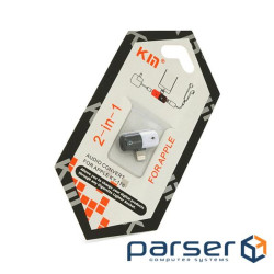 Перехідник Lightning M to 2xLightning F white-black Kin (KY-176)