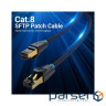 Патч-корд 0.5м, S/FTP cat 8 RJ-45 COPPER black Vention (IKGBD)