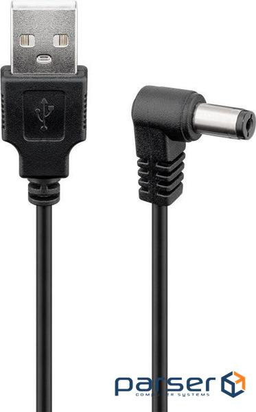 Кабель живлення Goobay USB2.0 A-Jack DC M/M,5.5x2.5mm Power 0.5m 90ё Cu (75.05.5154-1)