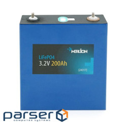 Осередок Merlion 3.2V 200AH для збирання LiFePo4 акумуляторів, (173х53х203(220)) мм, (ML-3.2V200AH) , (ML-3.2V200AH)