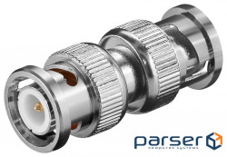 Перехідник антенний BNC/75ohm M/M,адаптер прямий Gold (75.01.1339-1) Gold (75.01.1339-1)