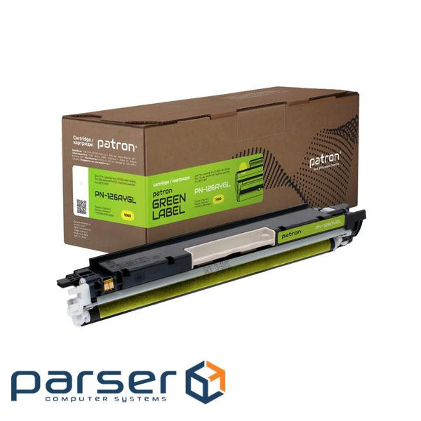 Тонер-картридж Patron HP 126A (CE312A) Green Label, yellow (PN-126AYGL)
