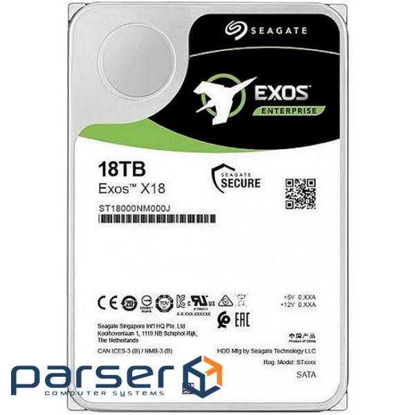 Жорсткий диск 3.5" 18TB SEAGATE Exos X18 SAS 7.2K (ST18000NM004J)