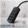 Концентратор AXAGON USB 3.1 to 4xUSB 3.0 0.2m black (HUE-M1A)