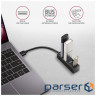 Концентратор AXAGON USB 3.1 to 4xUSB 3.0 0.2m black (HUE-M1A)