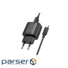 Зарядний пристрій HOCO C141A 2xUSB + cable USB to USB-C black (6942007627900)