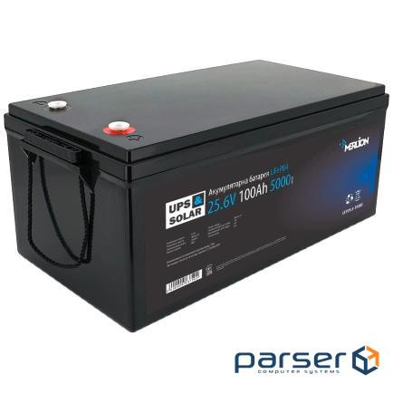 Літій-залізо-фосфатний акумулятор Merlion LiFePO4 25.6V 100AH ​​(8S2P / BMS-100A), ( (LFP25.6-100US) Merlion LiFePO4 25.6V 100AH ​​(8S2P / BMS-100A), ( (LFP25.6-100US)