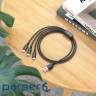 Кабель BOROFONE BX72 3-in-1 charging cable(iP+Type-C+Micro) Black (BX72LUMB)