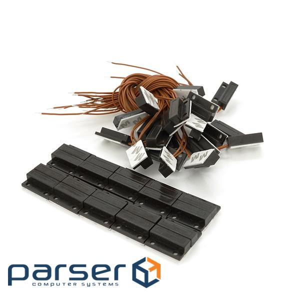 Датчик магнітоконтактний з проводом 30 см MC-38, 27*14*8 мм, пластик, чорний, (MC-38 B27*14*8 мм) )