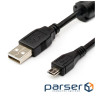 Дата кабель USB 2.0 AM to Micro 5P 1.8m Atcom (9175)