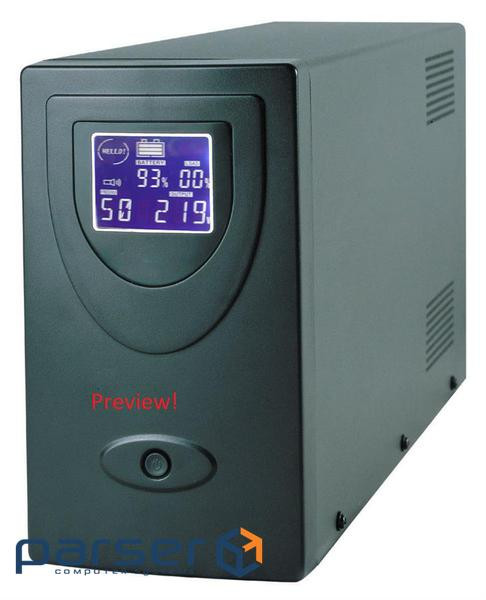 Line Interactive UPS 2E DD2000, 2000VA/1200W, LCD, USB, 2XSCHUKO (2E-DD2000)