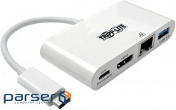 USB-хаб Tripp Lite USB-C (Male) + USB-C + HDMI + RJ45 + USB-A White(U444-06N-H4GU-C)