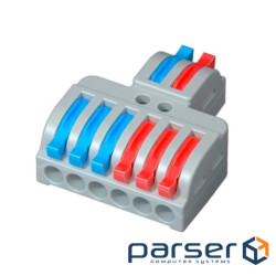 Клемна колодка з натискними затискачами 2х6-проводу LT-623 для розподільчих коробок, 45 (LT-623 / 5)