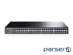 Network switch Cisco SG350X-48-K9-EU Тип - управляемый 3-го уровня, форм-фактор - в стойку, количество портов - 54, порты - SFP+, Gigabit Ethernet, комбинированный, возможность удаленного управления - управляемый, коммутационная способность - 176 Гбит/ с, размер таблицы МАС-адресов - 64000 Кб, корпус - Металический, 48x10/ 100/ 1000TX, 2хSFP+ TP-Link TL-SF1048