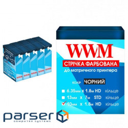 Стрічка до принтерів 10мм х 1.8м HD к. Black*5шт WWM (R10.1.8H5)