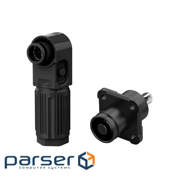 Комплект роз&apos,ємів для АКБ (тато+мама), SRDB-200С, 200А, 1500V, IP67, Black , 1500V, IP67, Black