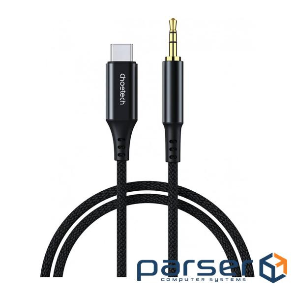 Кабель CHOETECH AUX006 Type-C to 3.5mm 1м Black