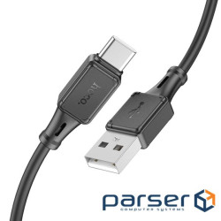 Кабель HOCO X101 Assistant silicone charging data cable Type-C Black (6942007604079)