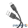Кабель HOCO X101 Assistant silicone charging data cable Type-C Black (6942007604079)