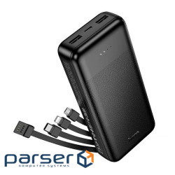 Power Bank HOCO J163A 20000mAh, 4 кабелі, Black, 0.460kg