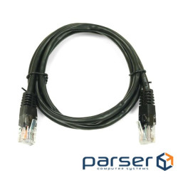 Patch cord UTP, 0.25 m, cat. 5e, black (PAUT3025-BK)