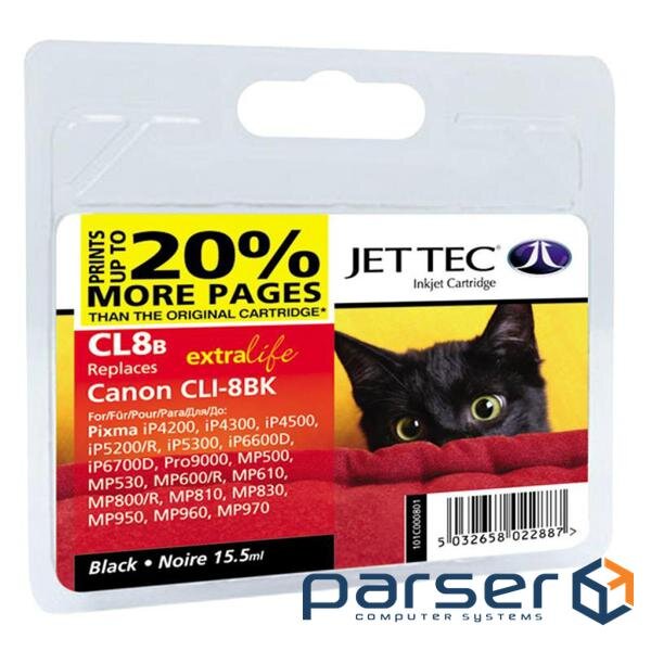 Картридж Jet Tec для Canon CLI-8B Black (1338BJT)