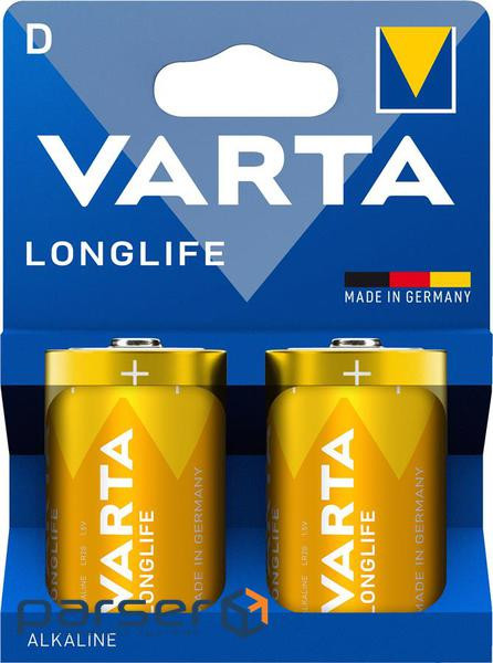 Батарейка Varta Longlife лужна D(LR20) блістер, 2 шт (04120101422)